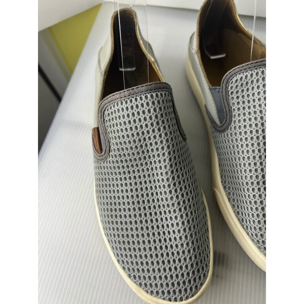 Olukai Womens Pehuea Mesh Slip On Sneakers Grey Casual Shoes Size 9
